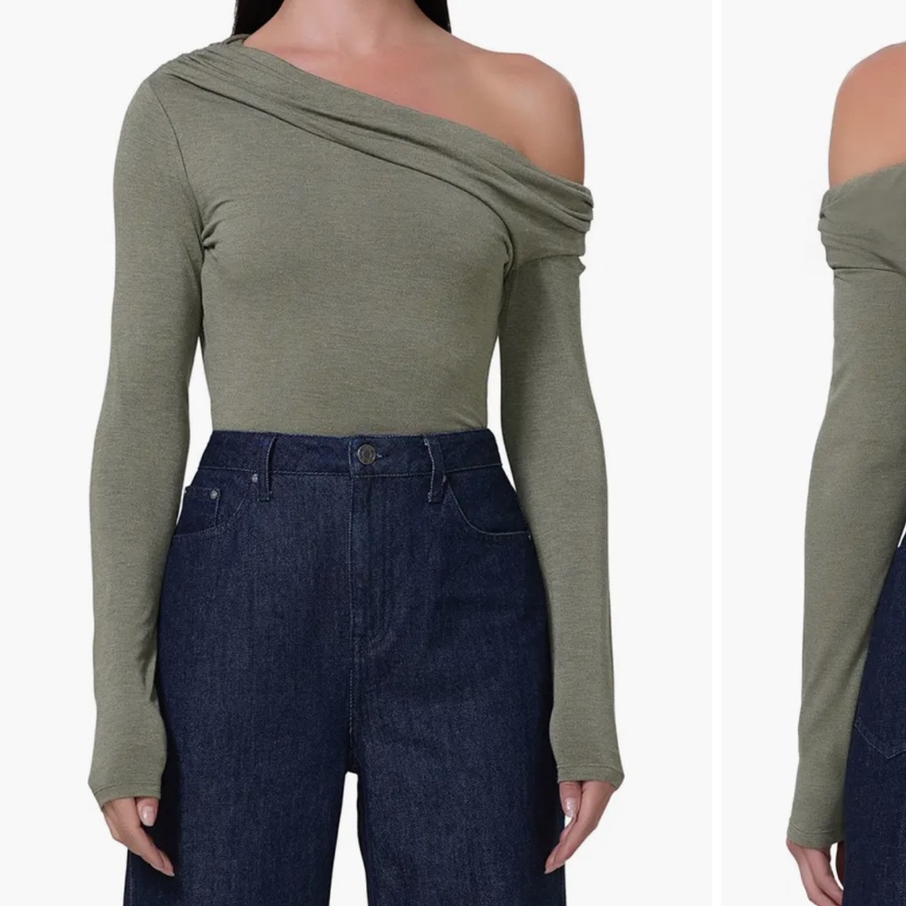 Bria top in Heather Olive